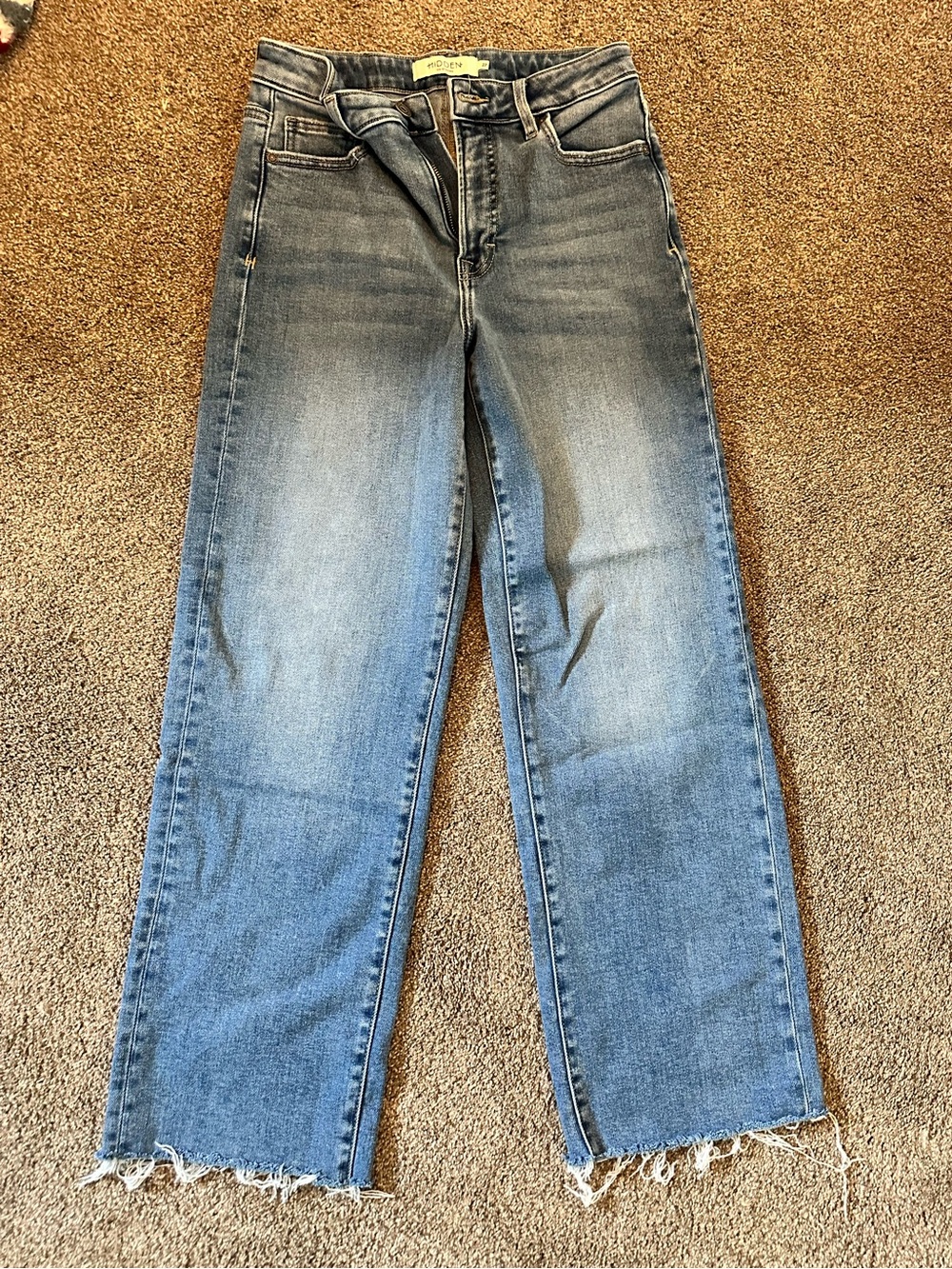 Women’s Hidden Straight-Leg Blue Jeans - Classic Washed Denim